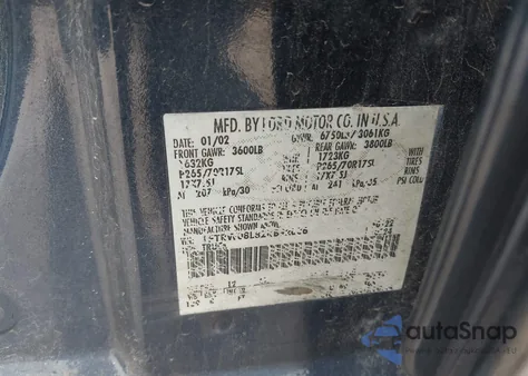 2002 Ford F-150 Lariat/Xlt z USA, uszkodzony, nr VIN 1FTRW08L82KB92036